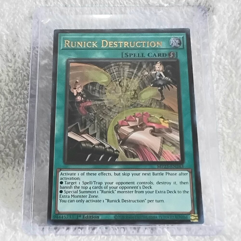 3/$35 Mint 2020 Yu-Gi-Oh! Runick Destruction MP23-EN243 UR Holo 1st Ed Card!!